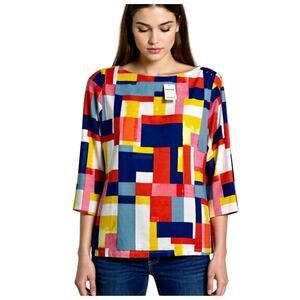 J. MCLAUGHLIN Wavesong Top Abstract Tile Size XL